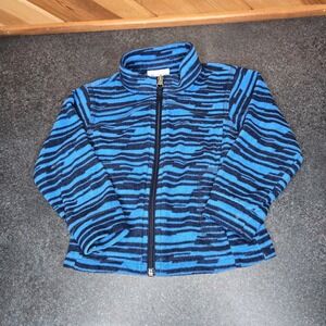 Columbia Toddler 3T Blue Stripe Fleece Zip Jacket‎